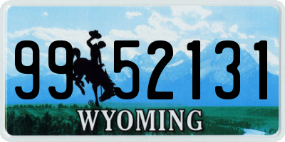 WY license plate 9952131