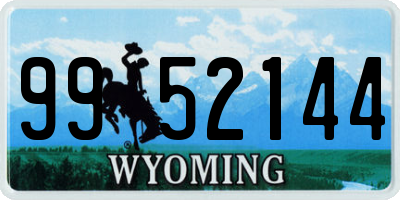 WY license plate 9952144
