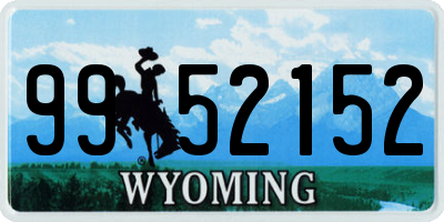 WY license plate 9952152