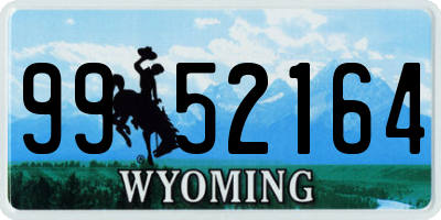 WY license plate 9952164