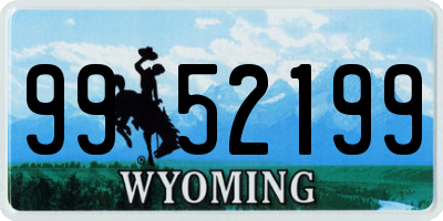 WY license plate 9952199