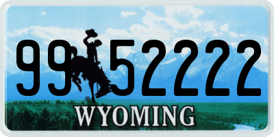 WY license plate 9952222
