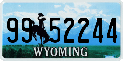 WY license plate 9952244