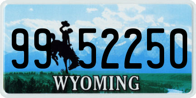 WY license plate 9952250