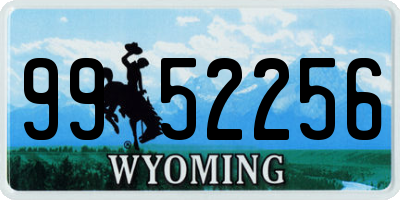 WY license plate 9952256