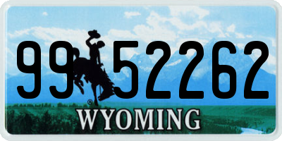 WY license plate 9952262