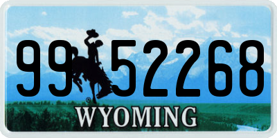 WY license plate 9952268