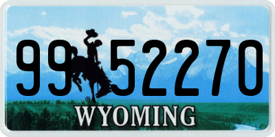 WY license plate 9952270