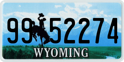 WY license plate 9952274
