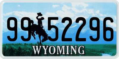 WY license plate 9952296