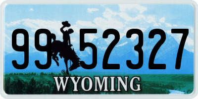 WY license plate 9952327