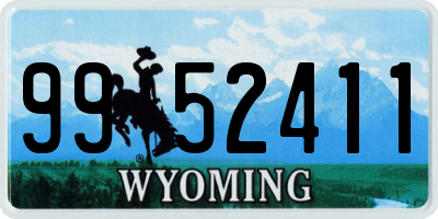 WY license plate 9952411