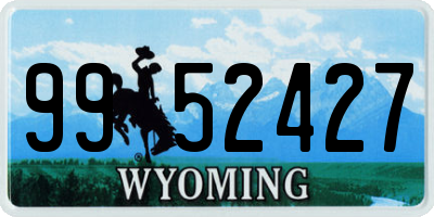 WY license plate 9952427