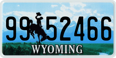 WY license plate 9952466