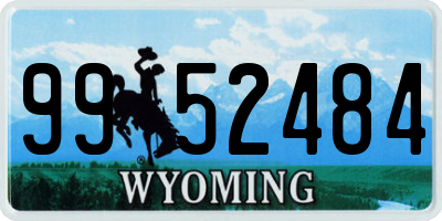 WY license plate 9952484