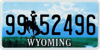 WY license plate 9952496