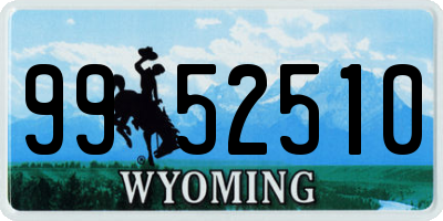 WY license plate 9952510