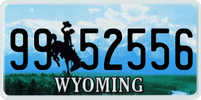 WY license plate 9952556