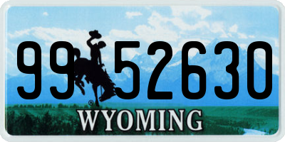 WY license plate 9952630