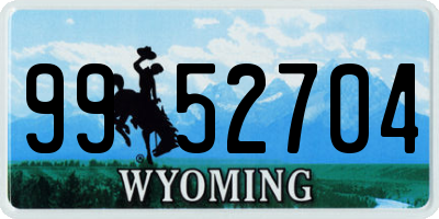 WY license plate 9952704