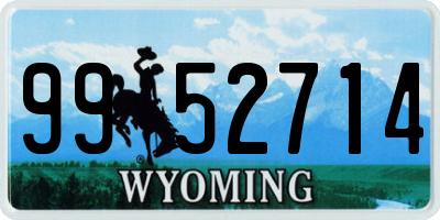 WY license plate 9952714