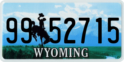 WY license plate 9952715