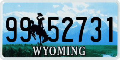 WY license plate 9952731
