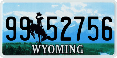 WY license plate 9952756