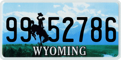 WY license plate 9952786