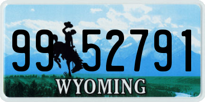 WY license plate 9952791