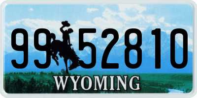 WY license plate 9952810
