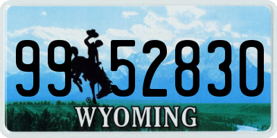 WY license plate 9952830