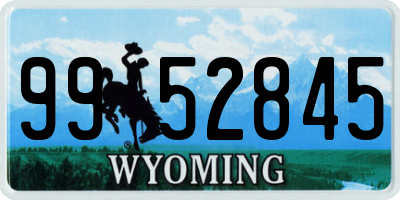 WY license plate 9952845