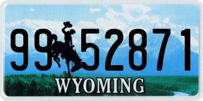WY license plate 9952871