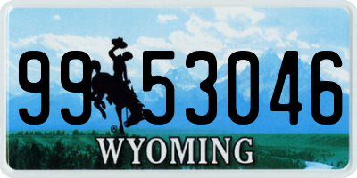 WY license plate 9953046