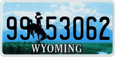 WY license plate 9953062