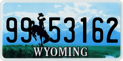 WY license plate 9953162
