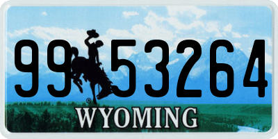 WY license plate 9953264