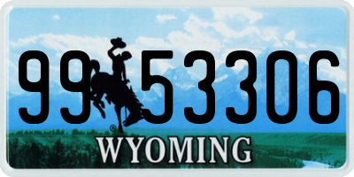 WY license plate 9953306