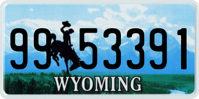 WY license plate 9953391