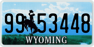 WY license plate 9953448