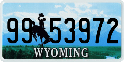 WY license plate 9953972