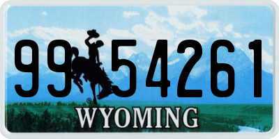 WY license plate 9954261
