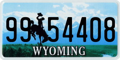 WY license plate 9954408