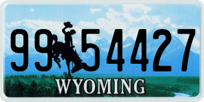 WY license plate 9954427