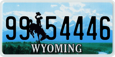 WY license plate 9954446