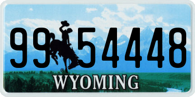 WY license plate 9954448