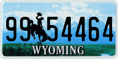 WY license plate 9954464