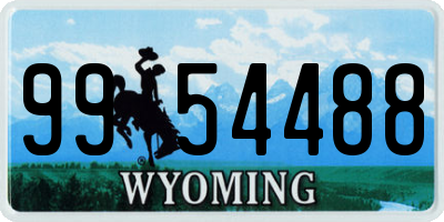 WY license plate 9954488