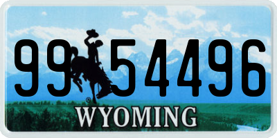 WY license plate 9954496